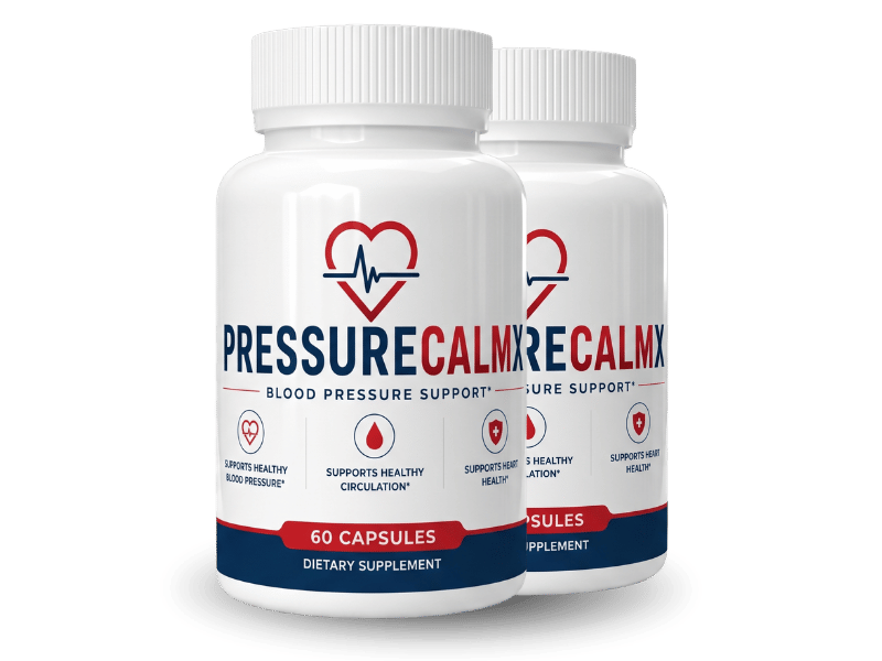 PressureCalmX 2 bottle package — 60 day supply of blood pressure support capsules